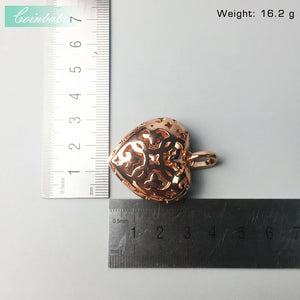 Heart Locket Pendant Rose Gold-color for Women Classic Gift Europe Style
