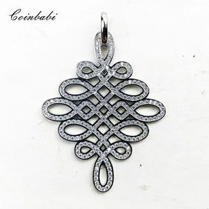 Love Knot Pendant 925 Sterling Silver With Zirconia Fine Jewelry