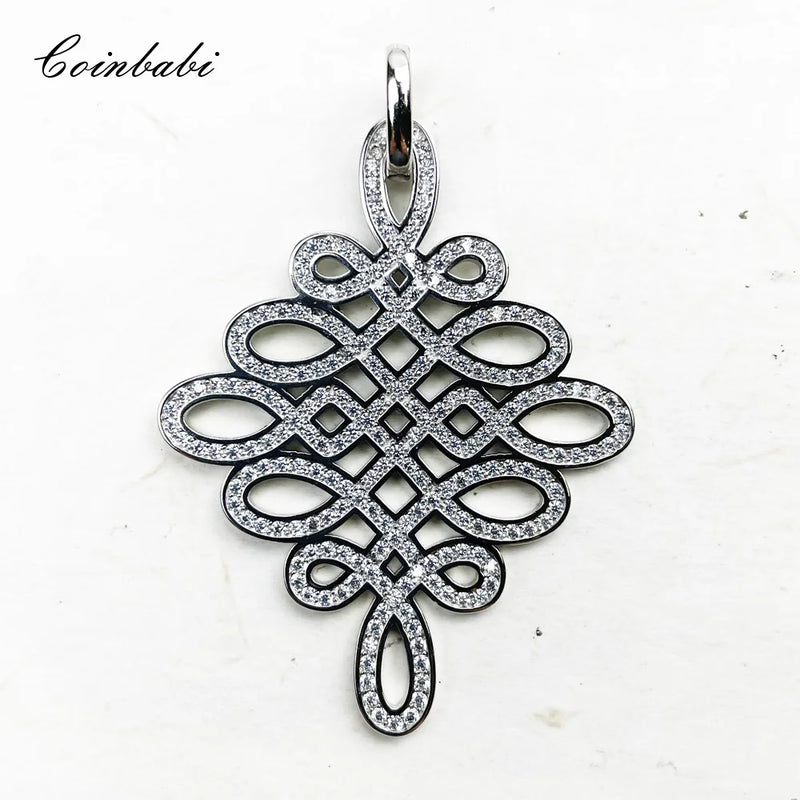 Love Knot Pendant 925 Sterling Silver With Zirconia Fine Jewelry