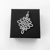 Love Knot Pendant 925 Sterling Silver With Zirconia Fine Jewelry