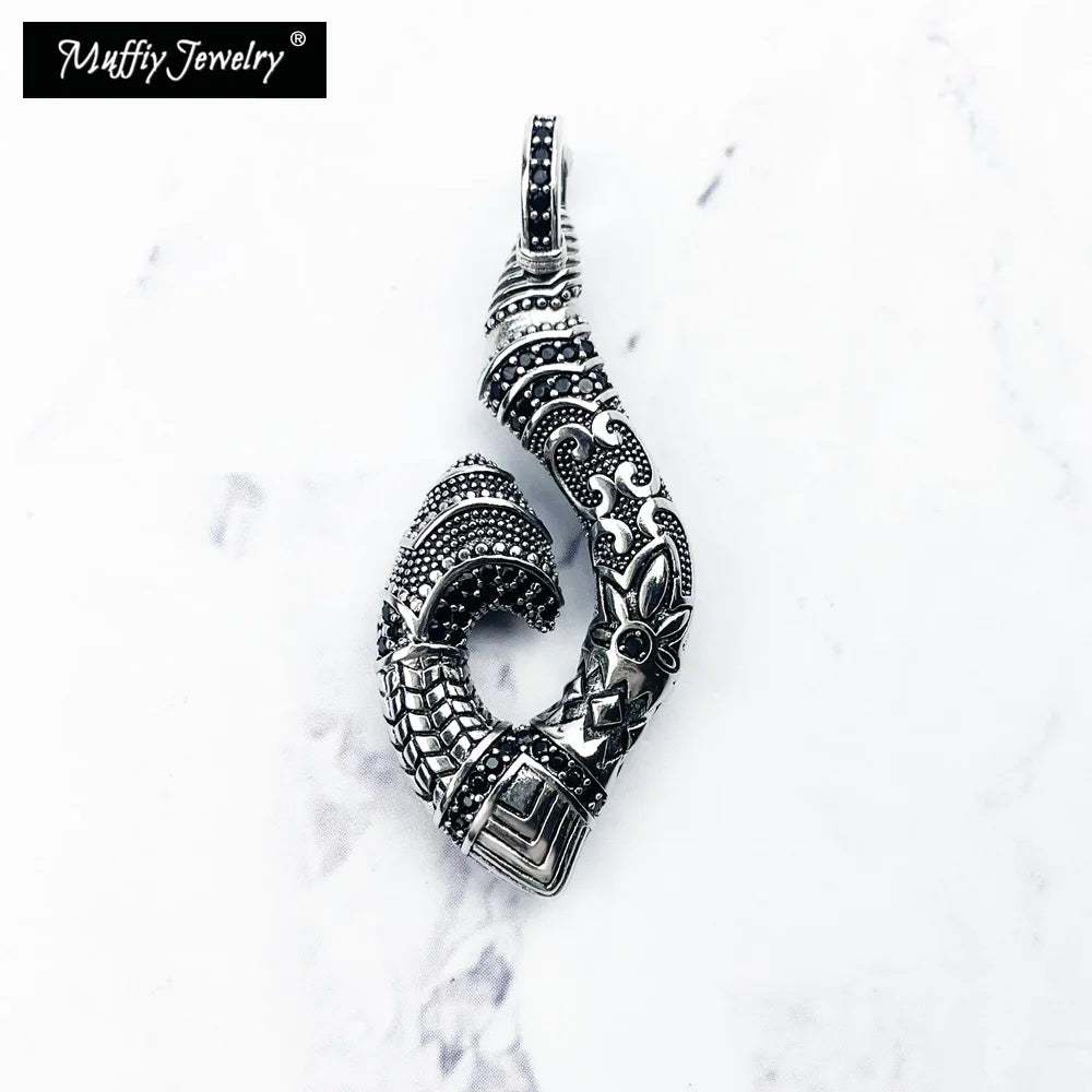 Maori Hook 925 Sterling Silver Pendant