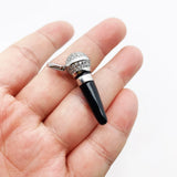 Sterling Silver Winter Pendant Microphone Song Accessories