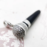 Sterling Silver Winter Pendant Microphone Song Accessories