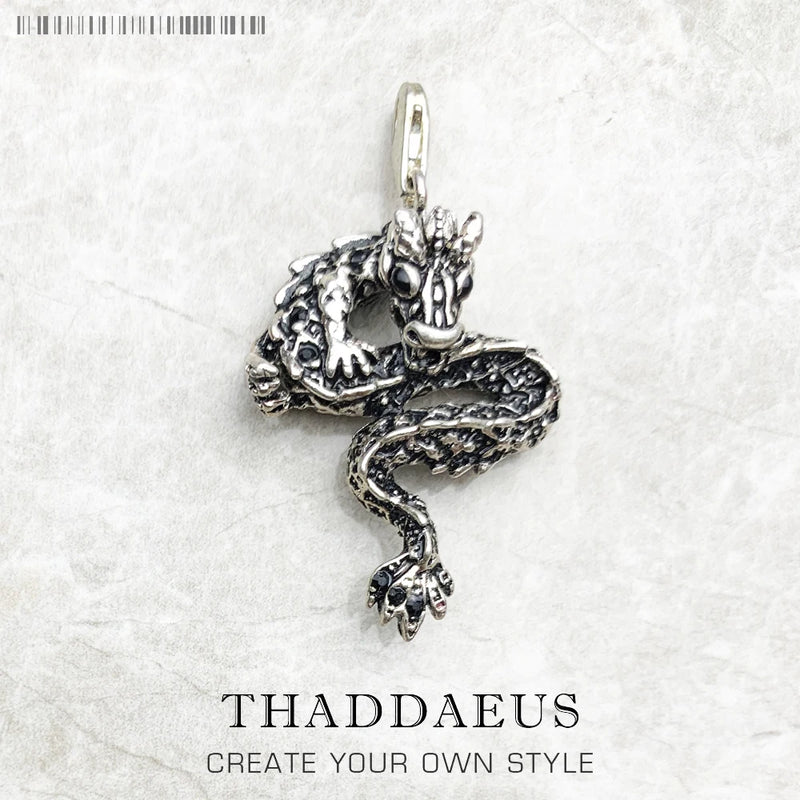 Dragon Jewelry 925 Sterling Silver Punk Gift For Woman Men