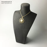 Sun Pendant Necklace 925 Sterling Silver Jewelry Men Women
