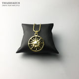 Sun Pendant Necklace 925 Sterling Silver Jewelry Men Women