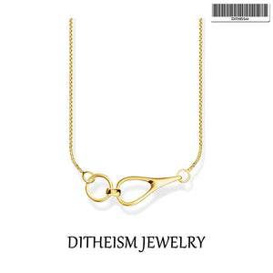 Gold Heritage Link Chain Necklace 925 Sterling Silver Fine Jewelry