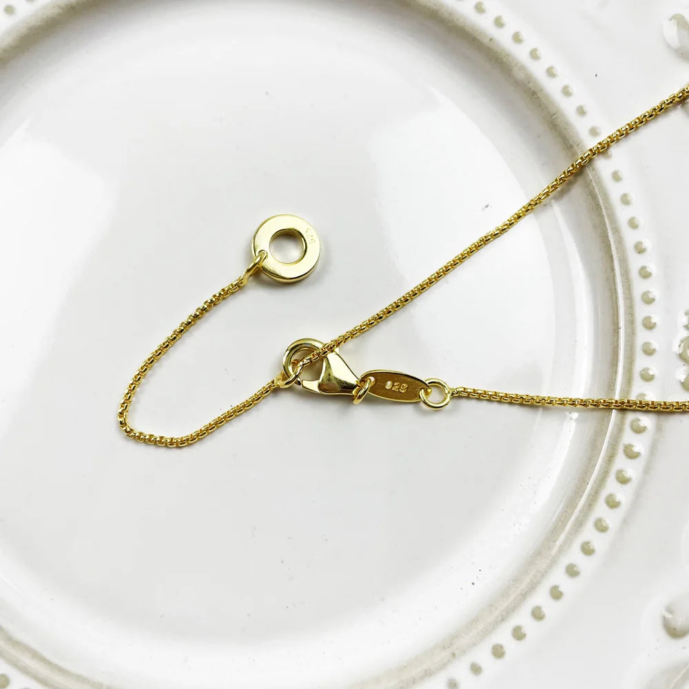 Gold Heritage Link Chain Necklace 925 Sterling Silver Fine Jewelry
