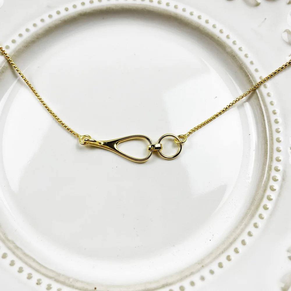 Gold Heritage Link Chain Necklace 925 Sterling Silver Fine Jewelry