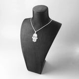 Hand of Fatima Pendant Necklace 925 Sterling Silver Vintage Fine Jewelry