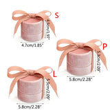 Round Bowknot Jewelry Box for Rings, Earrings - Wedding Display