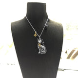 Magic Cat Pendant Necklace, Link Chain Jewelry for Women