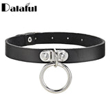 Sexy Collar Restraints Choker Neck Punk Gothic PU Leather Necklace