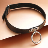 Sexy Collar Restraints Choker Neck Punk Gothic PU Leather Necklace