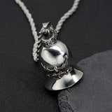 Retro Motorcycle Pendant Bell Chain for Men Office