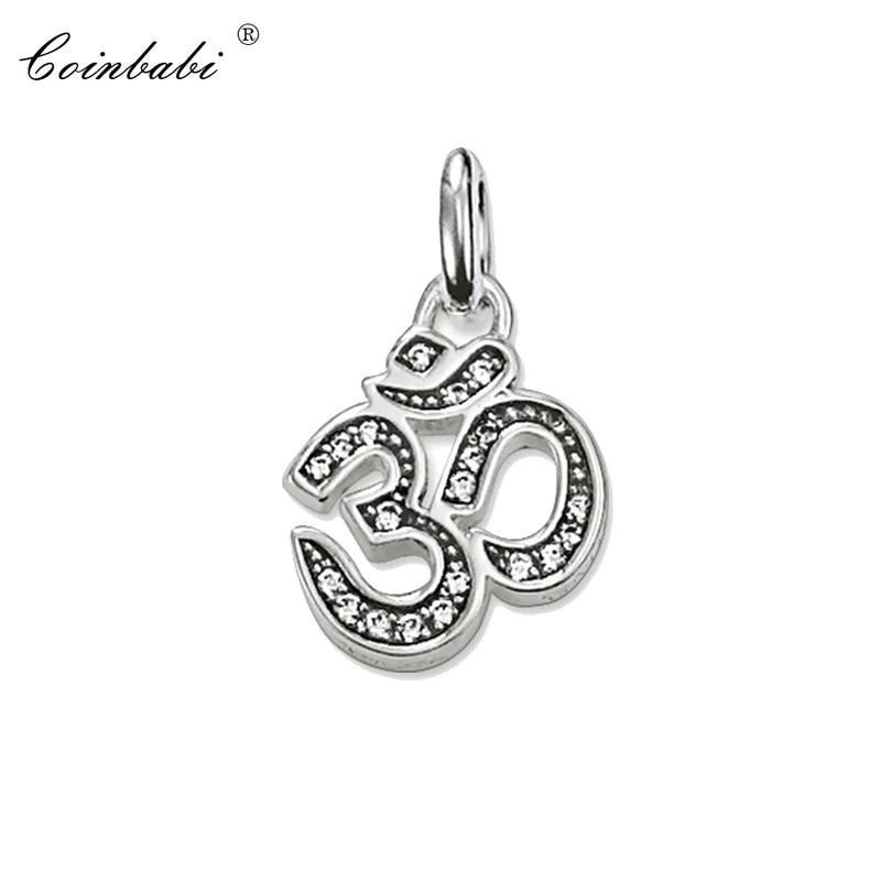 OM Faith 925 Sterling Silver Pendant for Women & Men - Key Chain Necklace