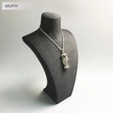 Owl Pendant Queen of Night 925 Silver Zirconia Jewelry