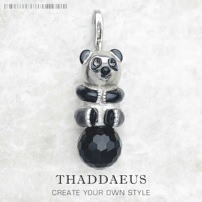 Pendant Panda With Crystal 925 Sterling Silver Jewelry Gift