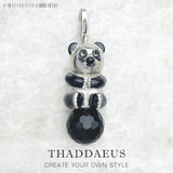 Pendant Panda With Crystal 925 Sterling Silver Jewelry Gift