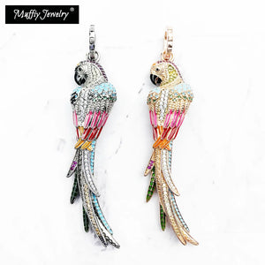 Parrot Colourful Zircon 925 Silver Necklace Women Jewelry