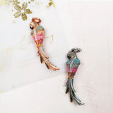 Parrot Colourful Zircon 925 Silver Necklace Women Jewelry