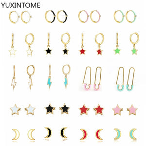 925 Silver Lightning Diamond Hoop Earrings for Women