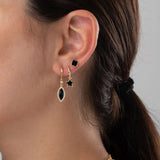 925 Silver Lightning Diamond Hoop Earrings for Women