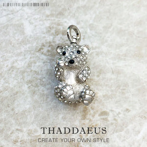 Pendant Polar Bear Summer Fine Jewelry Europe Bijoux S925 Sterling Silver Gift