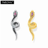 Snake Pendant 925 Sterling Silver Golden Zirconia Jewelry