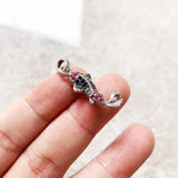 925 Sterling Silver Red Koi Fish Pendant Necklace