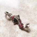 925 Sterling Silver Red Koi Fish Pendant Necklace