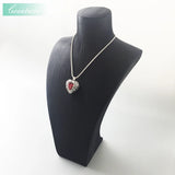 Red Winged Heart 925 Silver Zirconia Pendant For Women Gift Europe Key Chains