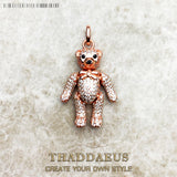 Rose Teddy Bear Pendant, 925 Sterling Silver Fine Jewelry Gift For Woman