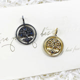 Rotating Tree Pendant in 925 Silver with Colorful Stones