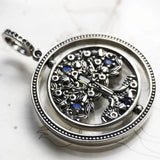 925 Silver Tree of Life Pendant Rotating Necklace
