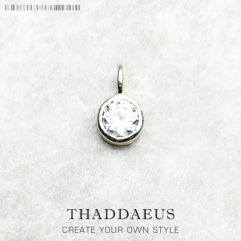 925 Sterling Silver Crystal Pendant Necklace