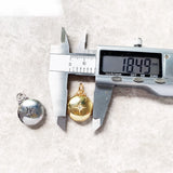 925 Silver Pendant Round Medaillon With Star Locket Gift