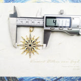 Royalty Star Pendant Golden in 925 Silver with Colorful Zirconia