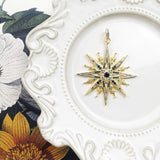Royalty Star Pendant Golden in 925 Silver with Colorful Zirconia
