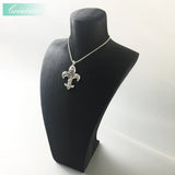 Skull Bourbon Fleur-De-Lis Pendant 925 Sterling Silver Gift For Men & Women