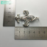 Skull Bourbon Fleur-De-Lis Pendant 925 Sterling Silver Gift For Men & Women