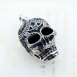 Skull Pendant Maori Ethnic Punk Jewelry 925 Sterling Silver