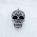 Skull Pendant Maori Ethnic Punk Jewelry 925 Sterling Silver