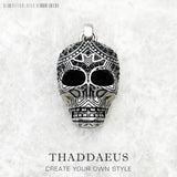 Skull Pendant Maori Ethnic Punk Jewelry 925 Sterling Silver