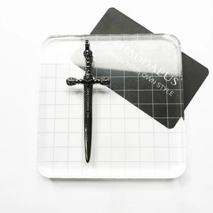 Skull Sword Pendant 925 Sterling Silver Vintage Gift