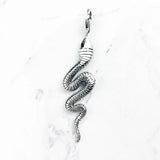 Snake 925 Sterling Silver Pendant Blackened Fine Jewelry