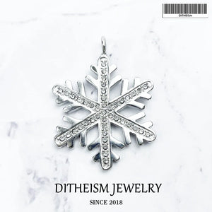 Snow Flake Pendant 925 Silver Zircon Stones Women Jewelry Romantic Gift