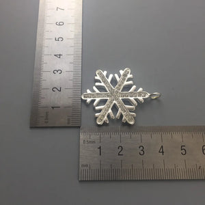Snow Flake Pendant 925 Silver Zircon Stones Women Jewelry Romantic Gift