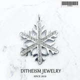 Snow Flake Pendant 925 Silver Zircon Stones Women Jewelry Romantic Gift