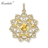 Sterling Silver Solar Plexus Chakra Pendant for Women & Men